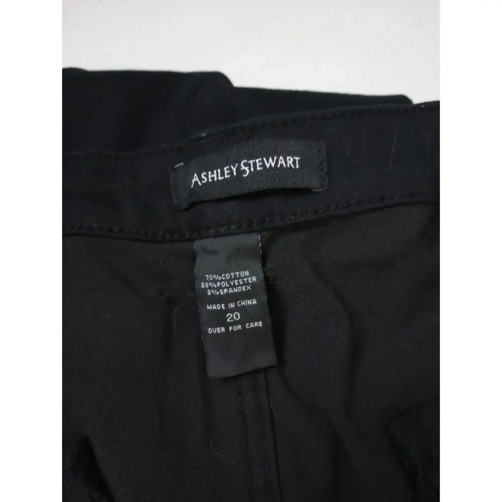 Ashley Stewart Women Jeans Pants 20 Pink Yellow Black Chevron Stretches